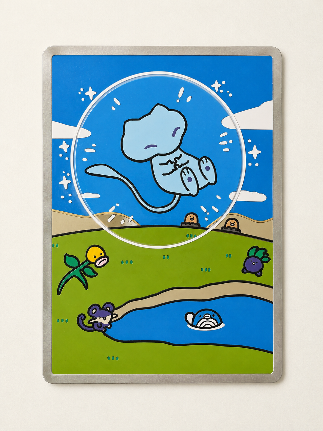 Bubble Mew – 3D Wood Wall Art